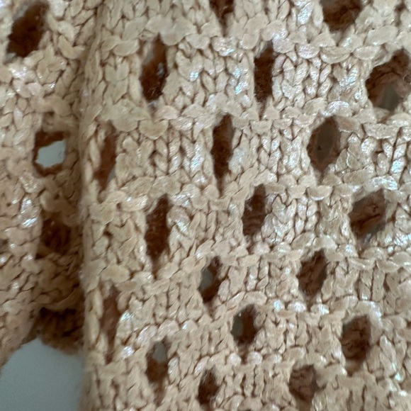 Olive & Oak Women's Beige Open-Knit Sweater - Picture 4 of 5